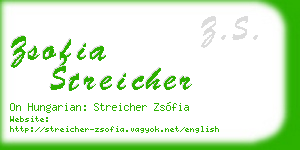 zsofia streicher business card